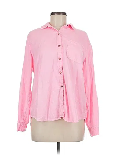 Pre-owned Universal Thread Long Sleeve Button Down Shirt In Pink
