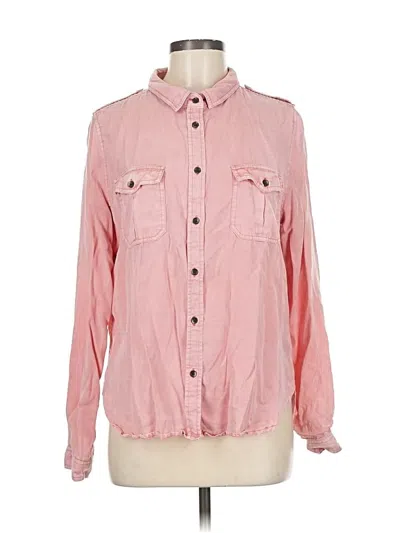 Pre-owned Universal Thread Long Sleeve Button Down Shirt In Pink