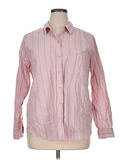 Pre-owned Universal Thread Long Sleeve Button Down Shirt In Pink