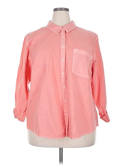 Universal Thread Long Sleeve Button Down Shirt In Pink