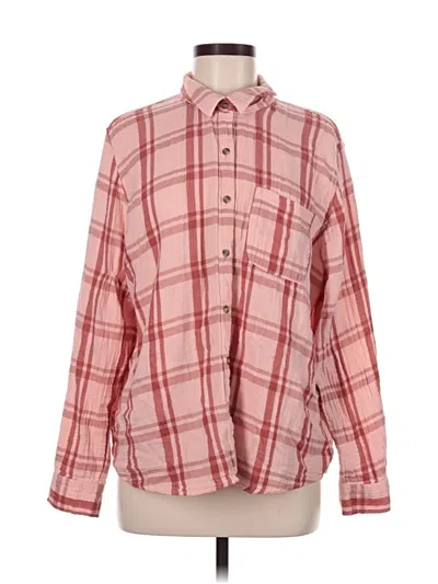 Pre-owned Universal Thread Long Sleeve Button Down Shirt In Pink