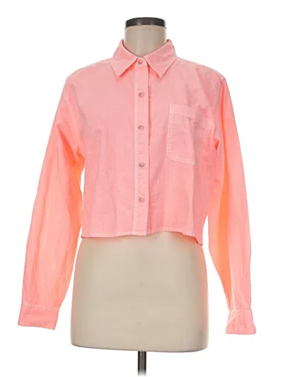 Pre-owned Universal Thread Long Sleeve Button Down Shirt In Pink