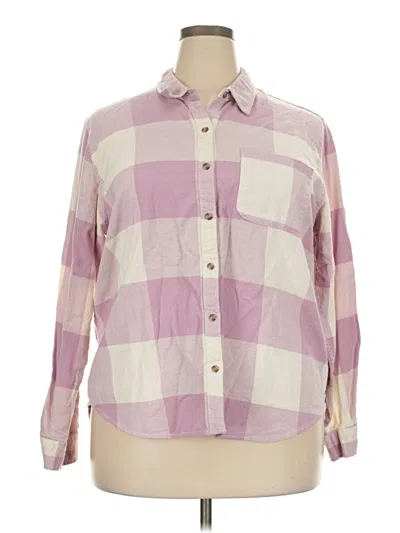 Pre-owned Universal Thread Long Sleeve Button Down Shirt In Pink