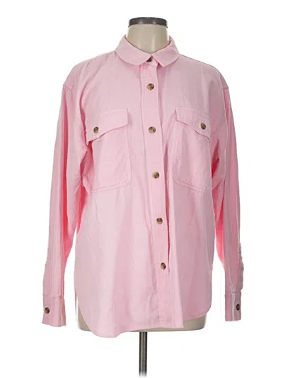 Pre-owned Universal Thread Long Sleeve Button Down Shirt In Pink