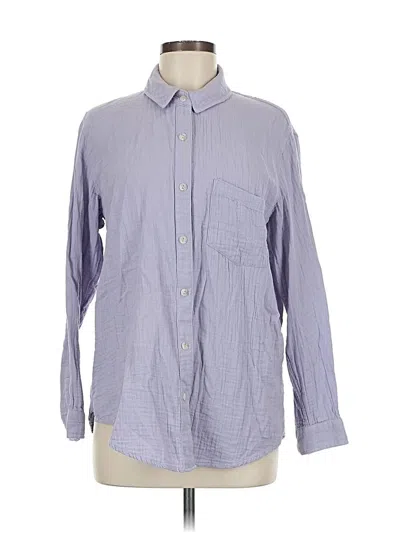 Pre-owned Universal Thread Long Sleeve Button Down Shirt In Purple