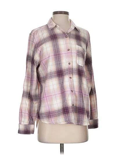Pre-owned Universal Thread Long Sleeve Button Down Shirt In Purple