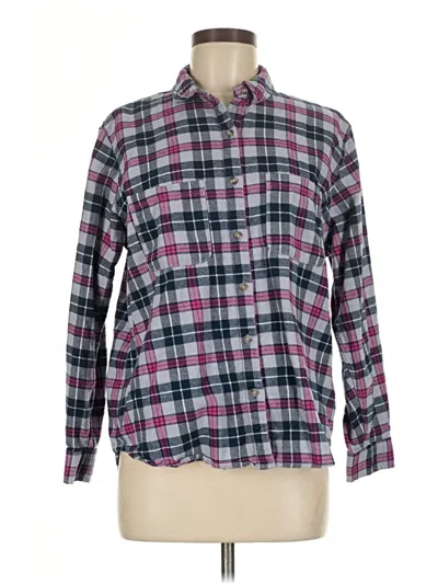 Pre-owned Universal Thread Long Sleeve Button Down Shirt In Purple