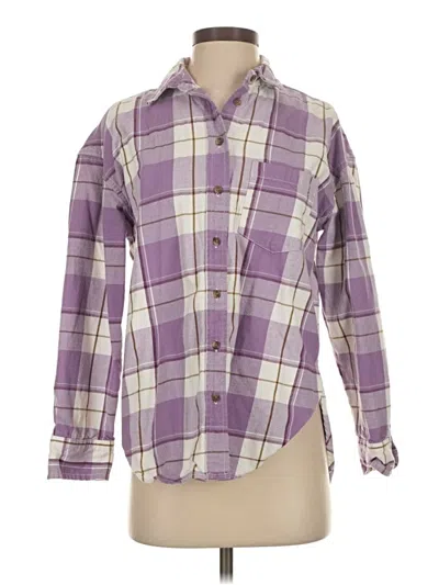 Pre-owned Universal Thread Long Sleeve Button Down Shirt In Purple