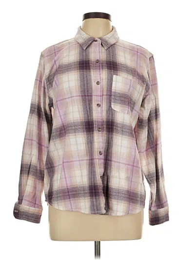 Pre-owned Universal Thread Long Sleeve Button Down Shirt In Purple