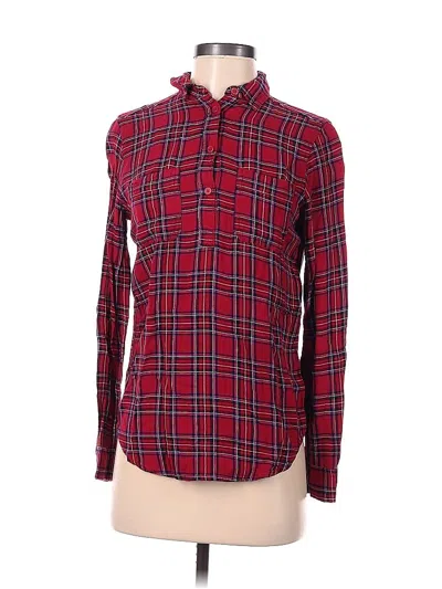 Pre-owned Universal Thread Long Sleeve Button Down Shirt In Red