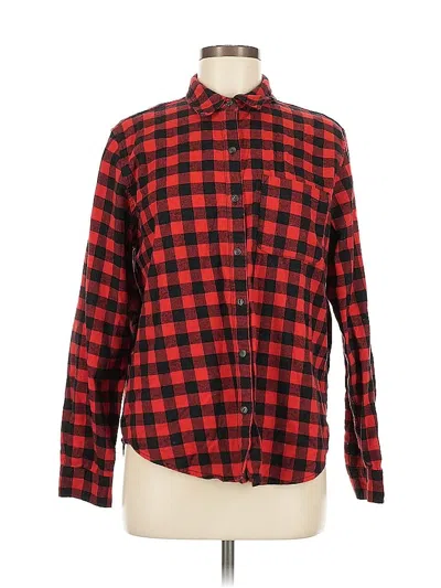 Pre-owned Universal Thread Long Sleeve Button Down Shirt In Red
