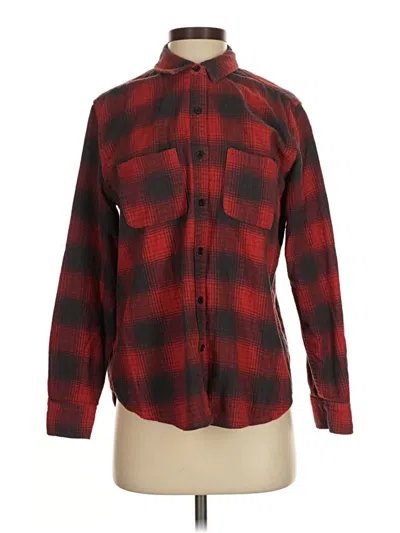 Pre-owned Universal Thread Long Sleeve Button Down Shirt In Red