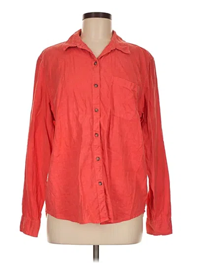 Pre-owned Universal Thread Long Sleeve Button Down Shirt In Red
