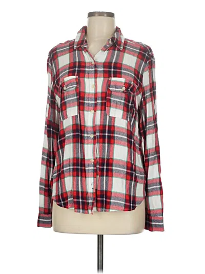 Pre-owned Universal Thread Long Sleeve Button Down Shirt In Red