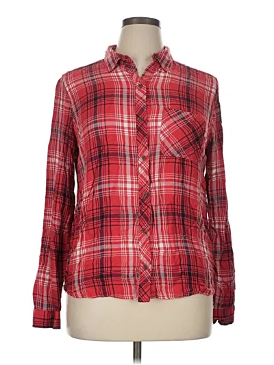 Pre-owned Universal Thread Long Sleeve Button Down Shirt In Red