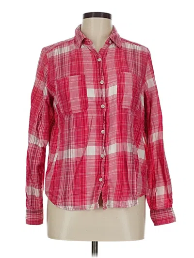 Pre-owned Universal Thread Long Sleeve Button Down Shirt In Red