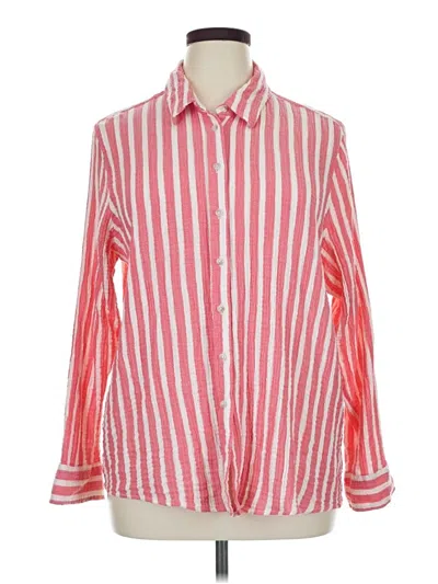 Pre-owned Universal Thread Long Sleeve Button Down Shirt In Red