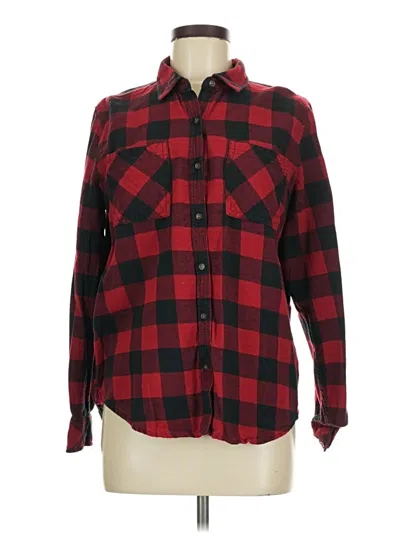 Pre-owned Universal Thread Long Sleeve Button Down Shirt In Red