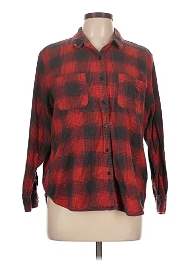 Pre-owned Universal Thread Long Sleeve Button Down Shirt In Red