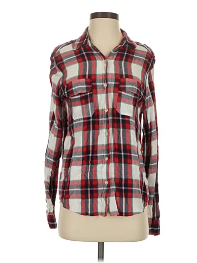 Pre-owned Universal Thread Long Sleeve Button Down Shirt In Red