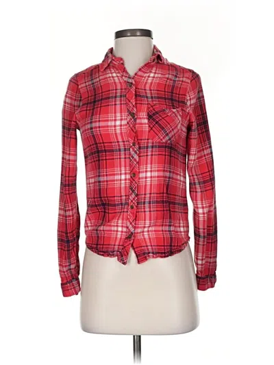 Pre-owned Universal Thread Long Sleeve Button Down Shirt In Red