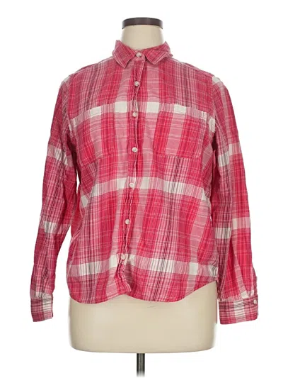 Pre-owned Universal Thread Long Sleeve Button Down Shirt In Red
