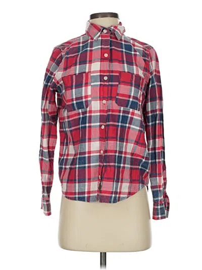 Pre-owned Universal Thread Long Sleeve Button Down Shirt In Red