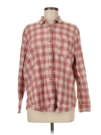 Pre-owned Universal Thread Long Sleeve Button Down Shirt In Red