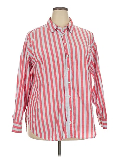 Pre-owned Universal Thread Long Sleeve Button Down Shirt In Red