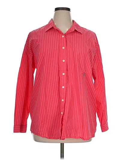 Pre-owned Universal Thread Long Sleeve Button Down Shirt In Red