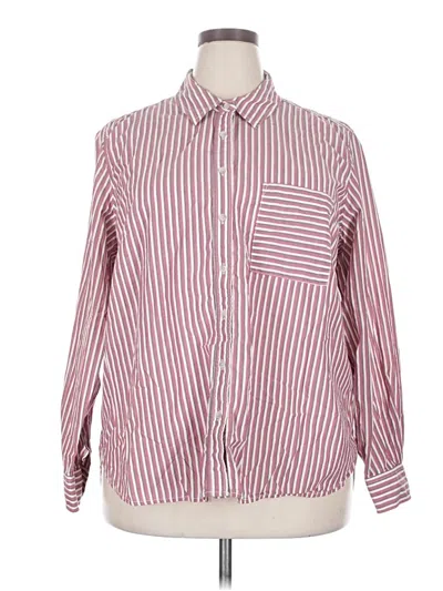 Pre-owned Universal Thread Long Sleeve Button Down Shirt In Red