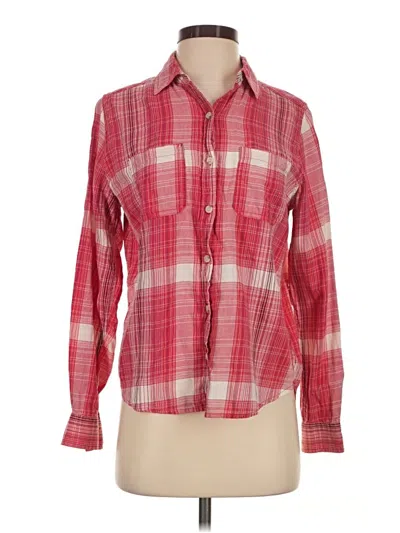 Pre-owned Universal Thread Long Sleeve Button Down Shirt In Red