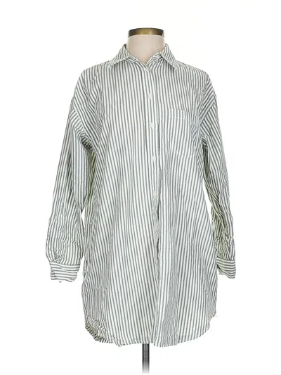 Pre-owned Universal Thread Long Sleeve Button Down Shirt In Silver