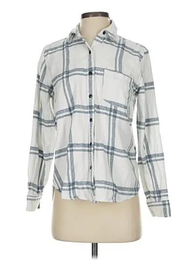 Pre-owned Universal Thread Long Sleeve Button Down Shirt In Silver