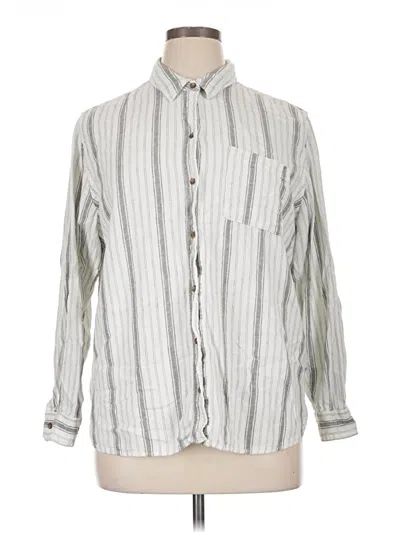 Pre-owned Universal Thread Long Sleeve Button Down Shirt In Silver