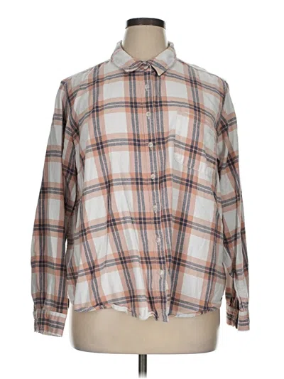 Pre-owned Universal Thread Long Sleeve Button Down Shirt In Tan