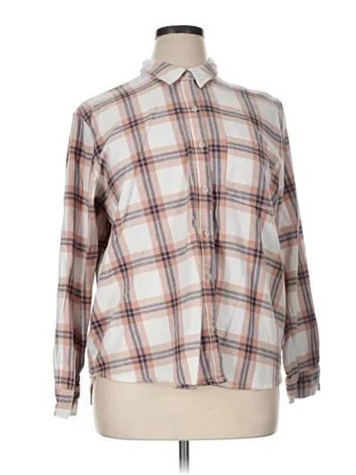Pre-owned Universal Thread Long Sleeve Button Down Shirt In Tan