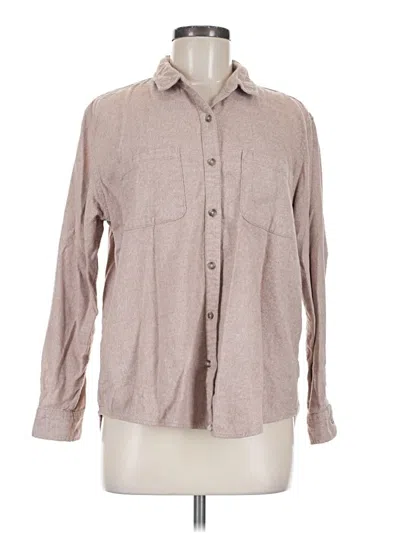 Pre-owned Universal Thread Long Sleeve Button Down Shirt In Tan
