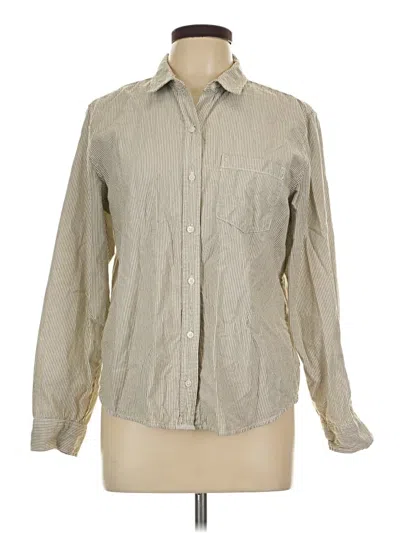 Pre-owned Universal Thread Long Sleeve Button Down Shirt In Tan