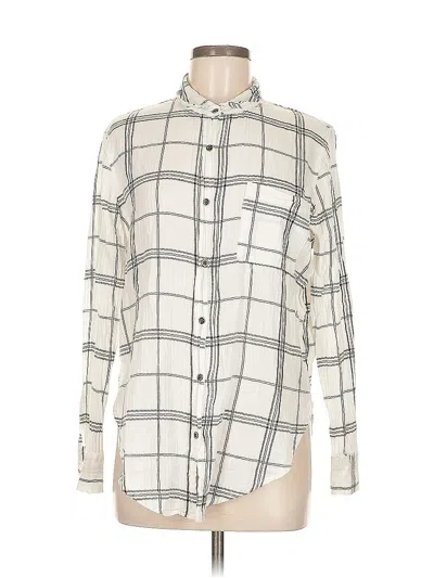 Pre-owned Universal Thread Long Sleeve Button Down Shirt In White