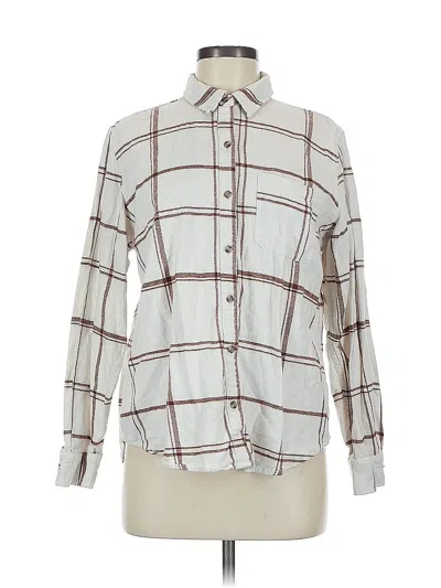 Pre-owned Universal Thread Long Sleeve Button Down Shirt In White