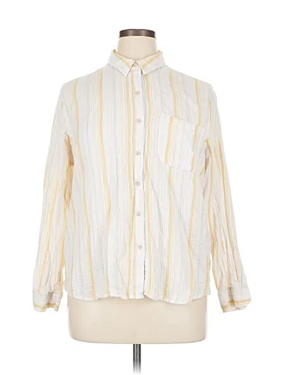 Pre-owned Universal Thread Long Sleeve Button Down Shirt In White