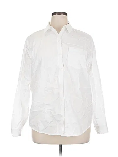Pre-owned Universal Thread Long Sleeve Button Down Shirt In White
