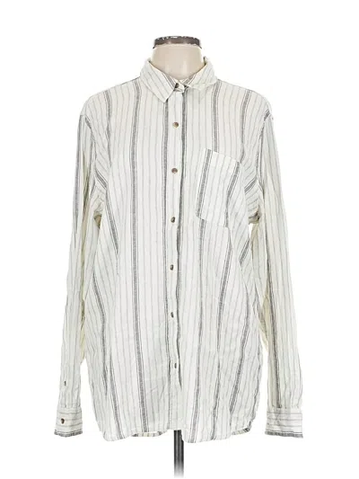 Pre-owned Universal Thread Long Sleeve Button Down Shirt In White