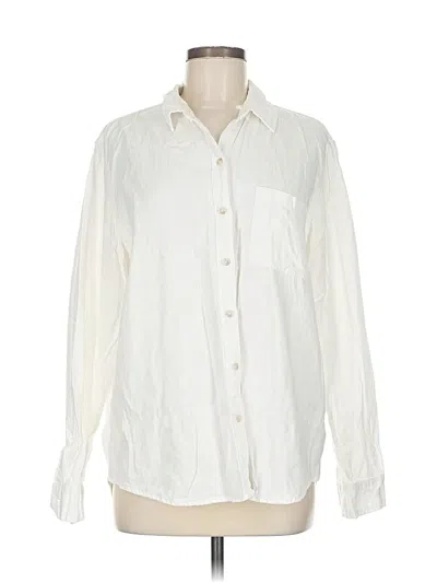 Pre-owned Universal Thread Long Sleeve Button Down Shirt In White