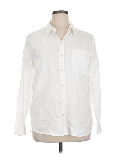 Pre-owned Universal Thread Long Sleeve Button Down Shirt In White