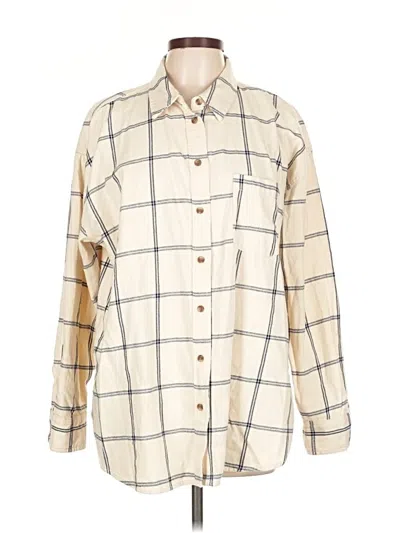 Pre-owned Universal Thread Long Sleeve Button Down Shirt In White