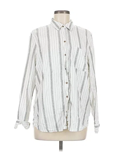 Pre-owned Universal Thread Long Sleeve Button Down Shirt In White