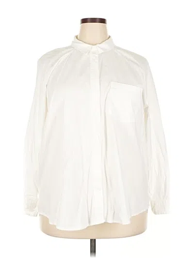 Universal Thread Long Sleeve Button Down Shirt In White