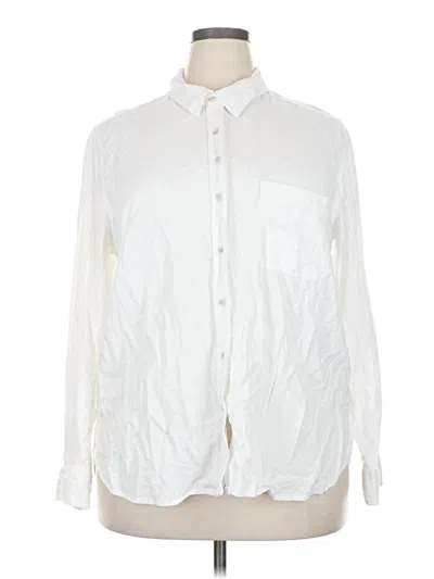 Pre-owned Universal Thread Long Sleeve Button Down Shirt In White
